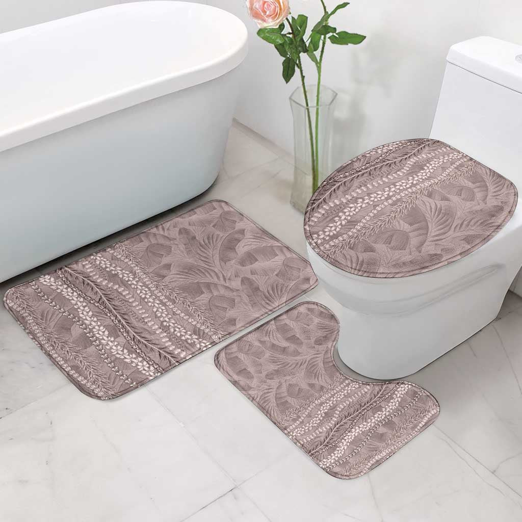 Hawaii Prince Kuhio Bathroom Set Mocha Hawaiian Lau Maia With Leis