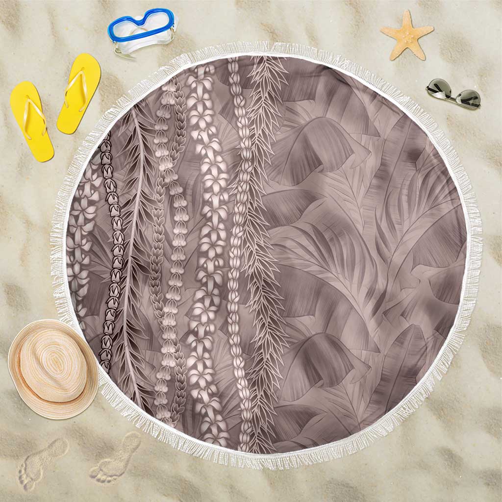 Hawaii Prince Kuhio Beach Blanket Mocha Hawaiian Lau Maia With Leis