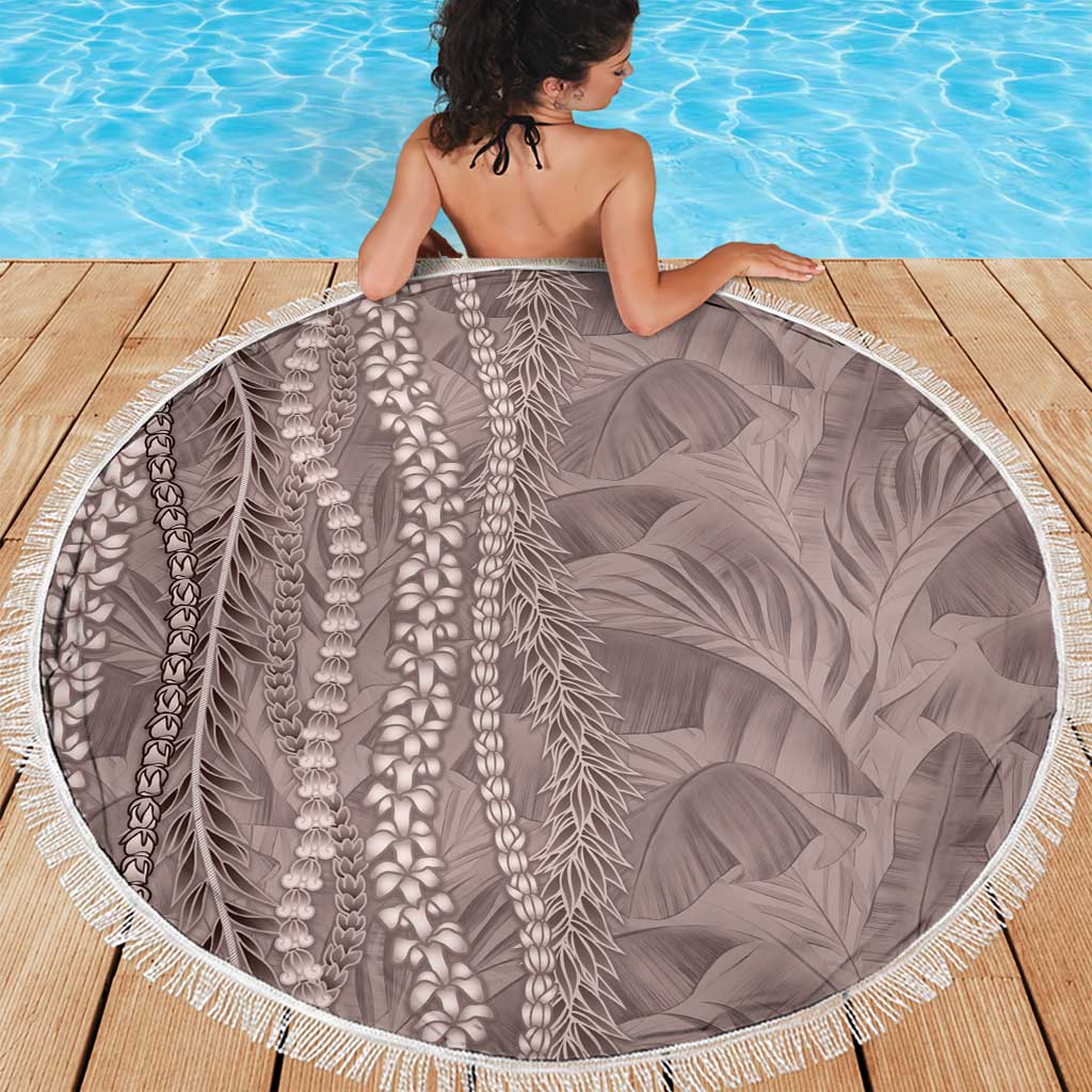 Hawaii Prince Kuhio Beach Blanket Mocha Hawaiian Lau Maia With Leis
