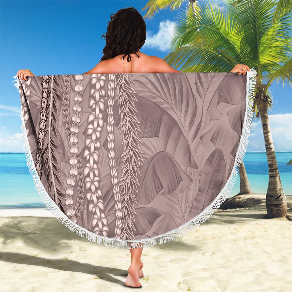 Hawaii Prince Kuhio Beach Blanket Mocha Hawaiian Lau Maia With Leis