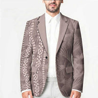 Hawaii Prince Kuhio Blazer Mocha Hawaiian Lau Maia With Leis