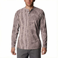 Hawaii Prince Kuhio Button Sweatshirt Mocha Hawaiian Lau Maia With Leis