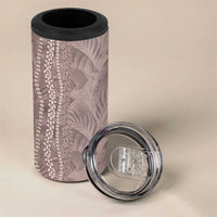 Hawaii Prince Kuhio 4 in 1 Can Cooler Tumbler Mocha Hawaiian Lau Maia With Leis