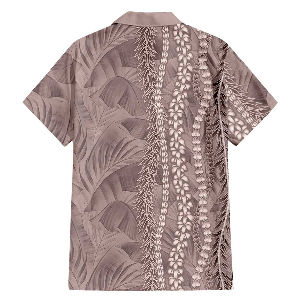 Hawaii Prince Kuhio Hawaiian Shirt Mocha Hawaiian Lau Maia With Leis