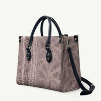 Hawaii Prince Kuhio Leather Bag Mocha Hawaiian Lau Maia With Leis