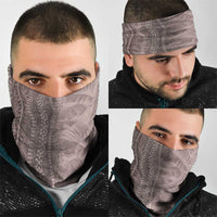 Hawaii Prince Kuhio Neck Gaiter Mocha Hawaiian Lau Maia With Leis