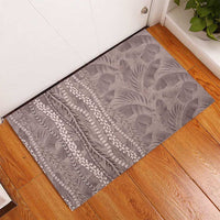 Hawaii Prince Kuhio Rubber Doormat Mocha Hawaiian Lau Maia With Leis
