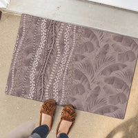 Hawaii Prince Kuhio Rubber Doormat Mocha Hawaiian Lau Maia With Leis
