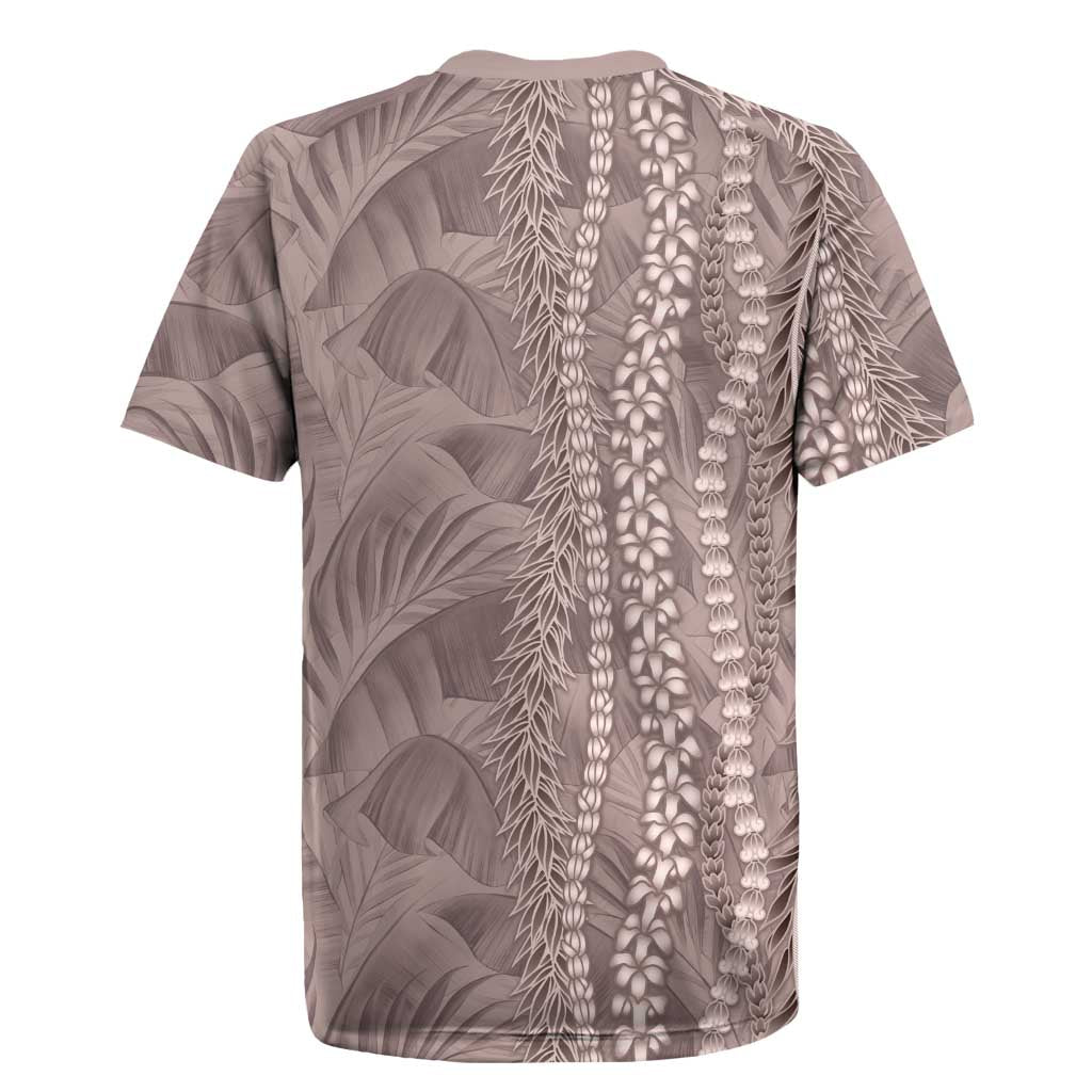 Hawaii Prince Kuhio Rugby Jersey Mocha Hawaiian Lau Maia With Leis