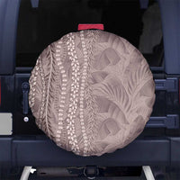 Hawaii Prince Kuhio Spare Tire Cover Mocha Hawaiian Lau Maia With Leis