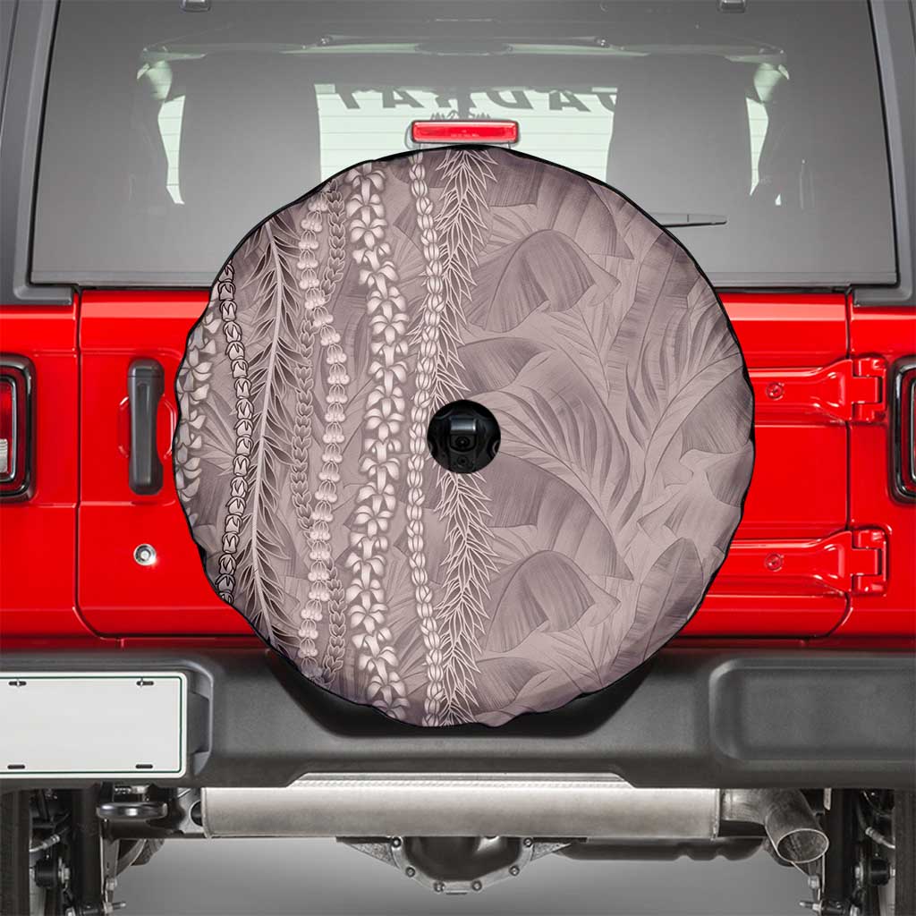 Hawaii Prince Kuhio Spare Tire Cover Mocha Hawaiian Lau Maia With Leis