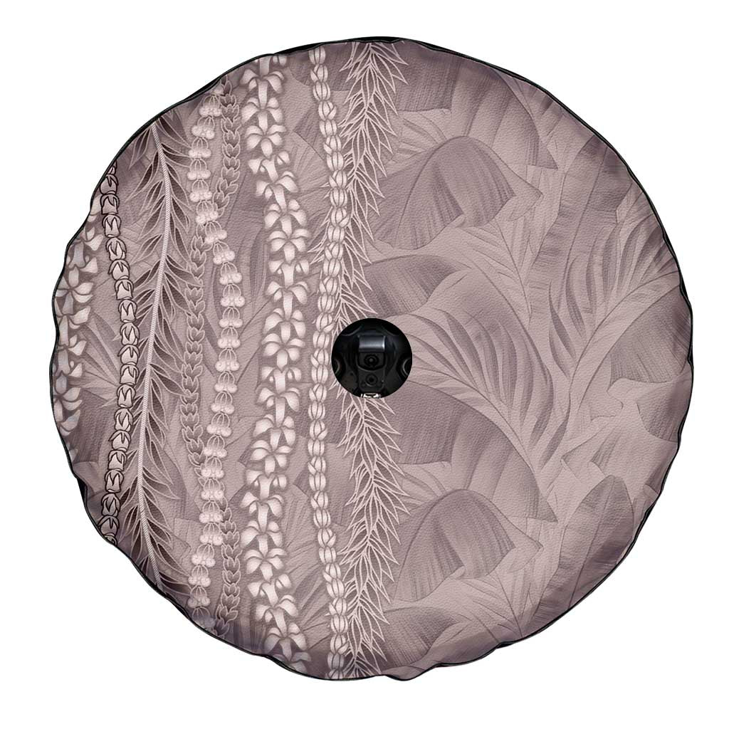 Hawaii Prince Kuhio Spare Tire Cover Mocha Hawaiian Lau Maia With Leis