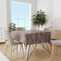 Hawaii Prince Kuhio Tablecloth Mocha Hawaiian Lau Maia With Leis