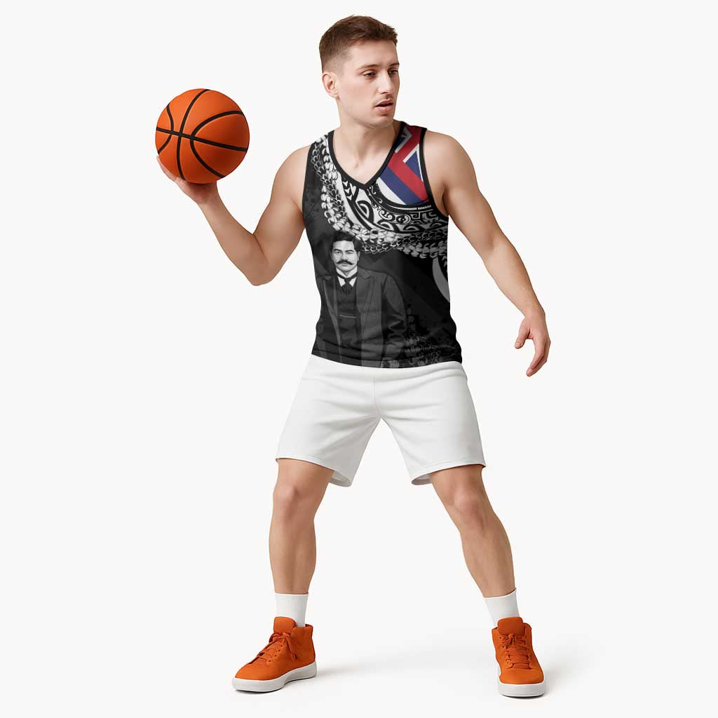 Personalised Hawaii Prince Kuhio Basketball Jersey Hawaiian Maile Lei