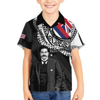 Personalised Hawaii Prince Kuhio Family Matching Puletasi and Hawaiian Shirt Hawaiian Maile Lei