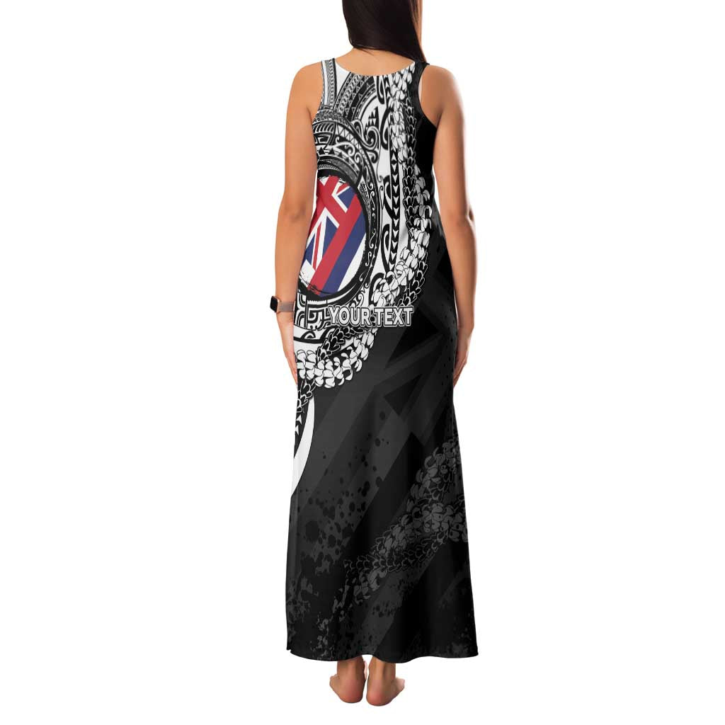 Personalised Hawaii Prince Kuhio Family Matching Tank Maxi Dress and Hawaiian Shirt Hawaiian Maile Lei LT05 - Polynesian Pride