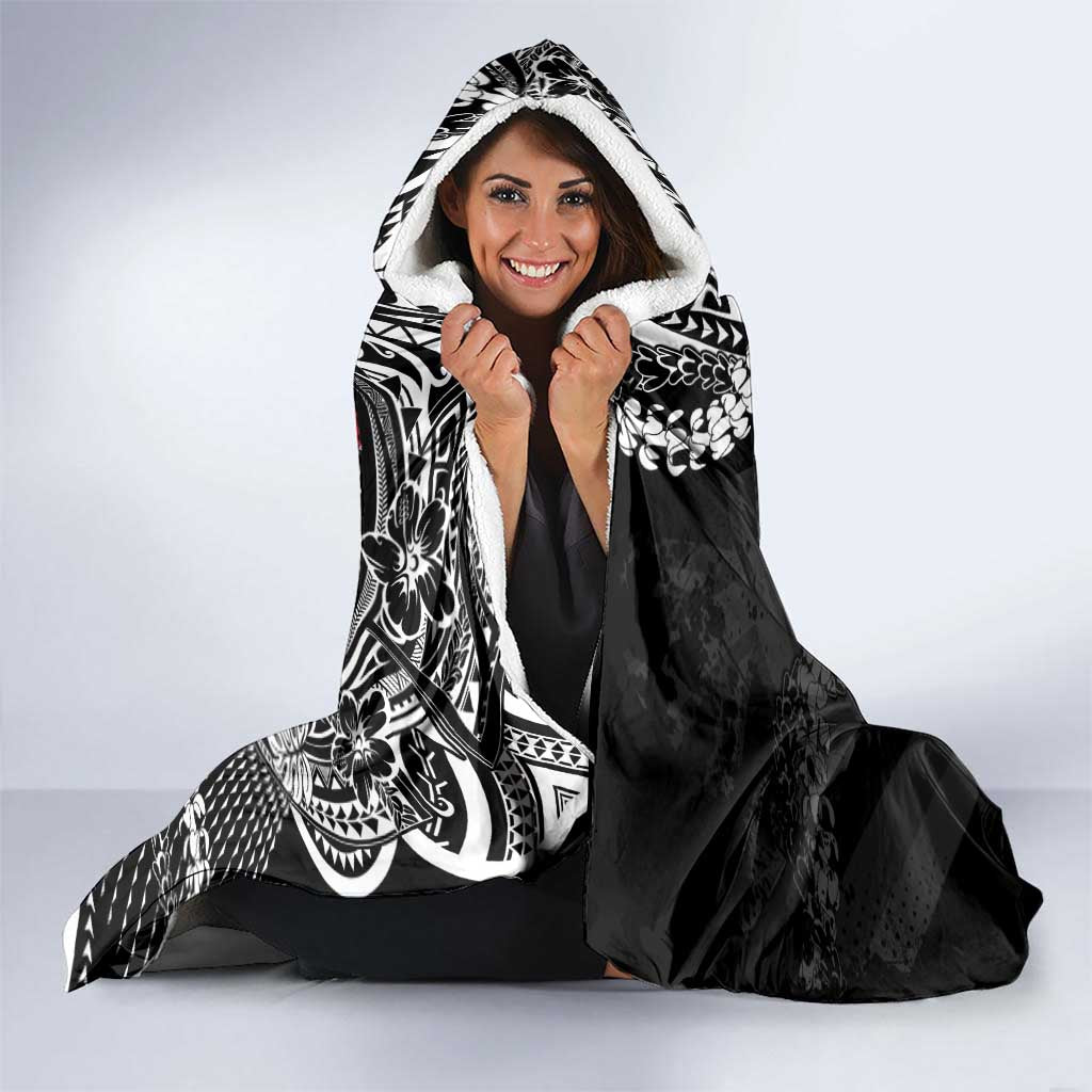Hawaii Prince Kuhio Hooded Blanket Hawaiian Maile Lei