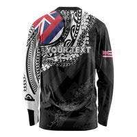 Personalised Hawaii Prince Kuhio Long Sleeve Shirt Hawaiian Maile Lei