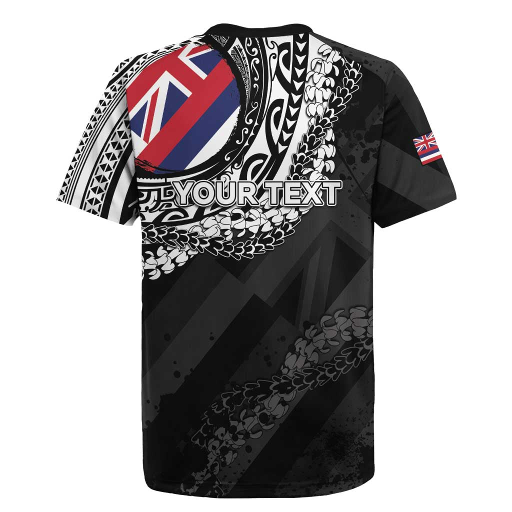 Personalised Hawaii Prince Kuhio Rugby Jersey Hawaiian Maile Lei