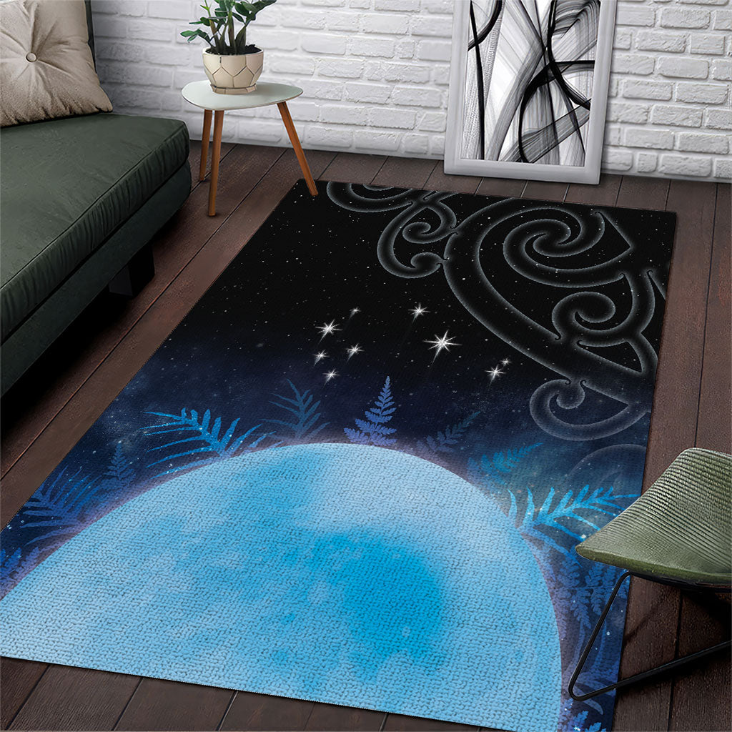 New Zealand Matariki Area Rug Pleiades Star Cluster Blue Galaxy