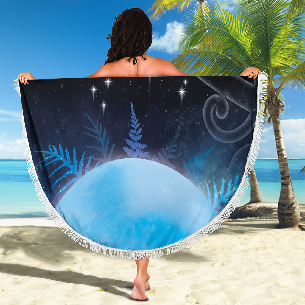 New Zealand Matariki Beach Blanket Pleiades Star Cluster Blue Galaxy