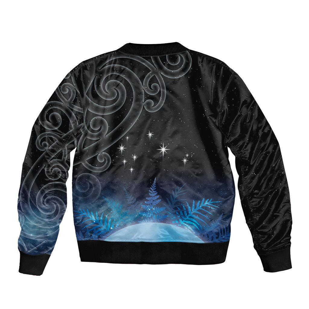 New Zealand Matariki Bomber Jacket Pleiades Star Cluster Blue Galaxy
