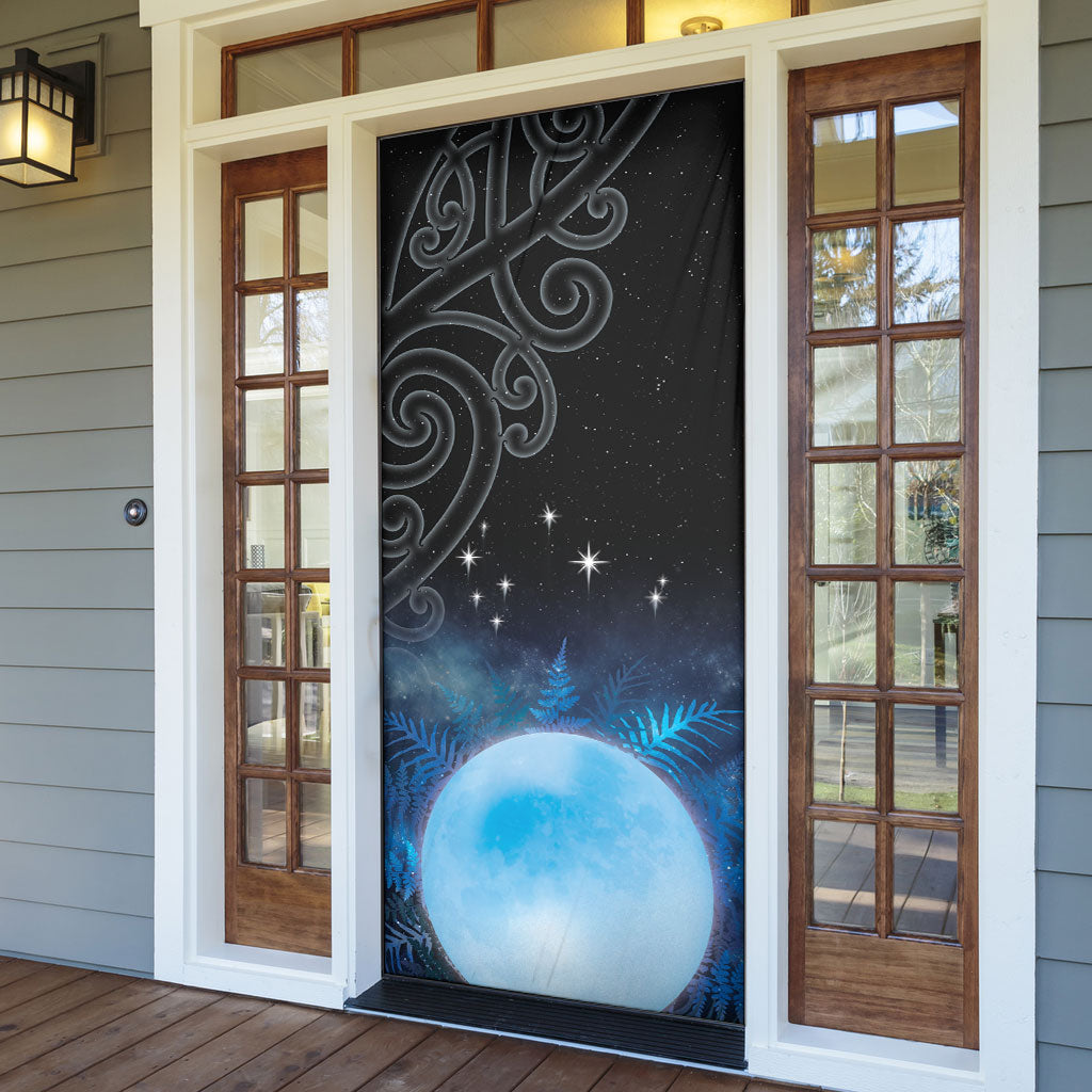 New Zealand Matariki Door Cover Pleiades Star Cluster Blue Galaxy