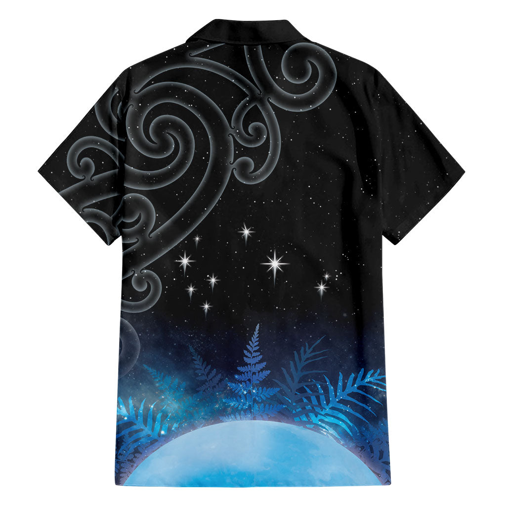 New Zealand Matariki Family Matching Puletasi and Hawaiian Shirt Pleiades Star Cluster Blue Galaxy LT05 - Polynesian Pride
