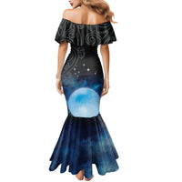New Zealand Matariki Mermaid Dress Pleiades Star Cluster Blue Galaxy