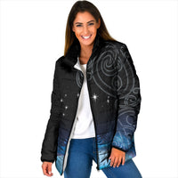 New Zealand Matariki Padded Jacket Pleiades Star Cluster Blue Galaxy