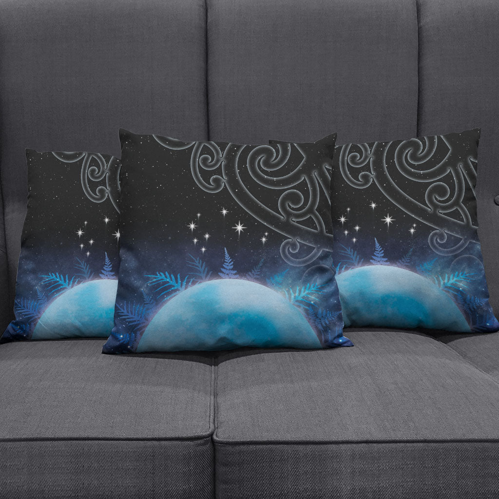 New Zealand Matariki Pillow Cover Pleiades Star Cluster Blue Galaxy LT05 - Polynesian Pride