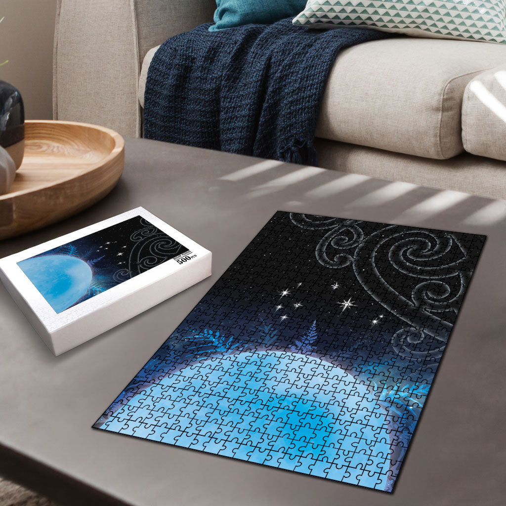 New Zealand Matariki Puzzle Pleiades Star Cluster Blue Galaxy