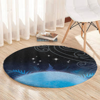 New Zealand Matariki Round Carpet Pleiades Star Cluster Blue Galaxy