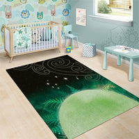 New Zealand Matariki Area Rug Pleiades Star Cluster Green Galaxy