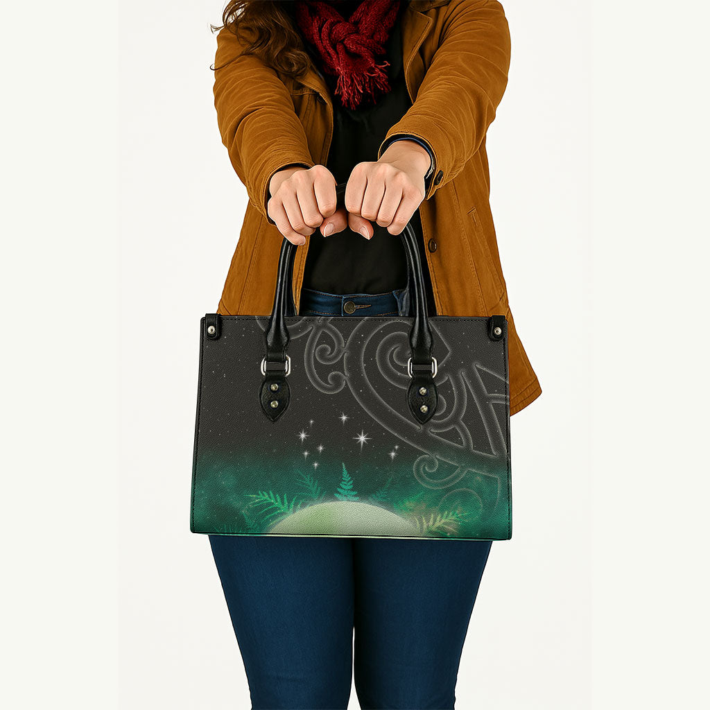 New Zealand Matariki Leather Bag Pleiades Star Cluster Green Galaxy