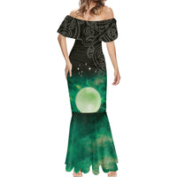 New Zealand Matariki Mermaid Dress Pleiades Star Cluster Green Galaxy