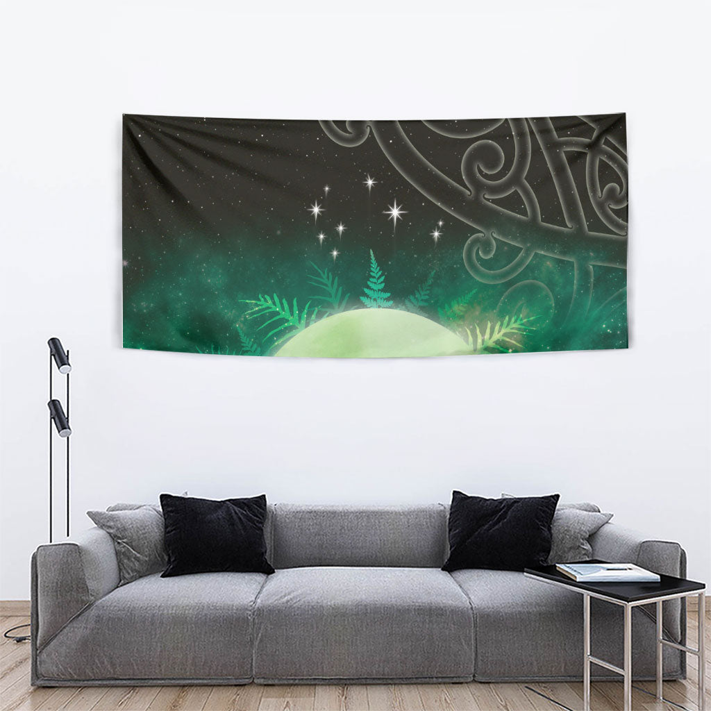 New Zealand Matariki Tapestry Pleiades Star Cluster Green Galaxy