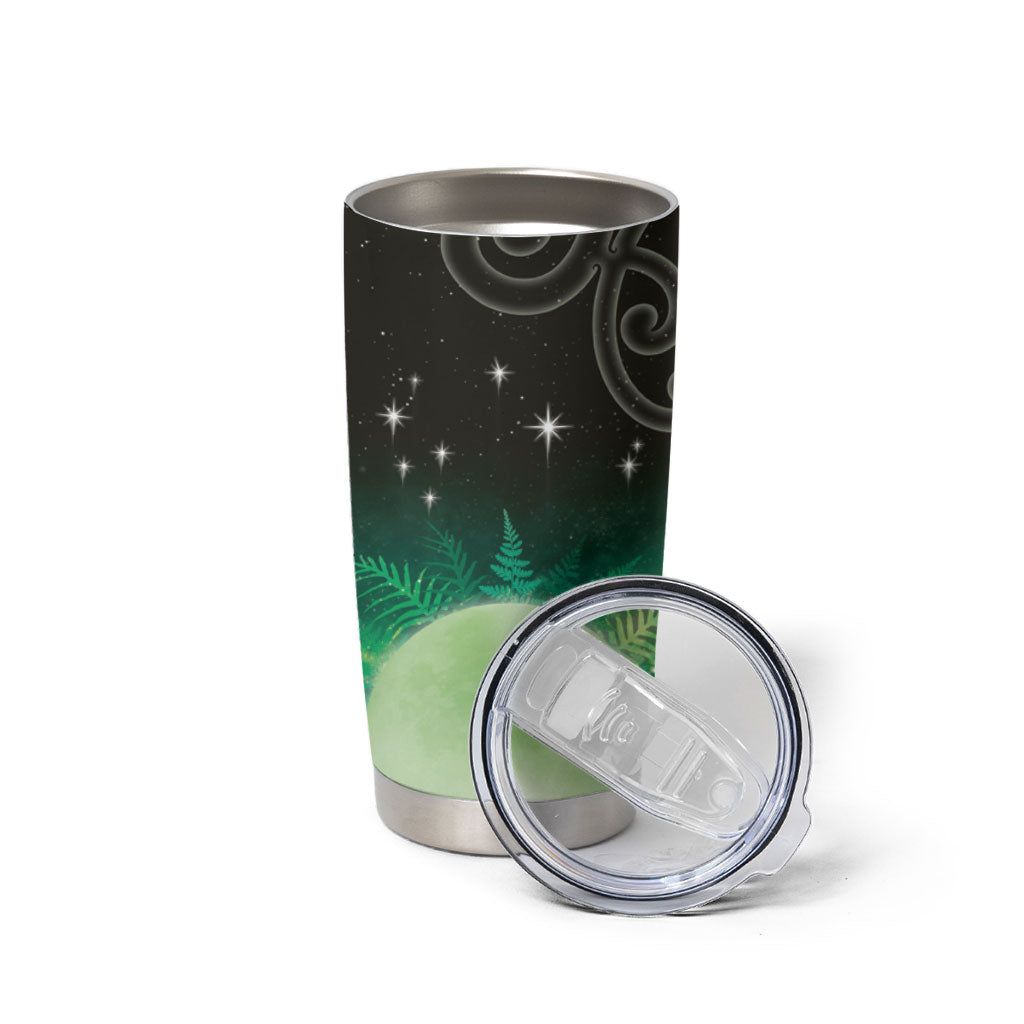 New Zealand Matariki Tumbler Cup Pleiades Star Cluster Green Galaxy