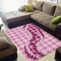 Pink Hawaii Palaka Area Rug Hawaiian Honohono Lei