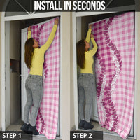 Pink Hawaii Palaka Door Cover Hawaiian Honohono Lei