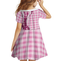 Pink Hawaii Palaka Family Matching Off The Shoulder Long Sleeve Dress and Hawaiian Shirt Hawaiian Honohono Lei LT05 - Polynesian Pride