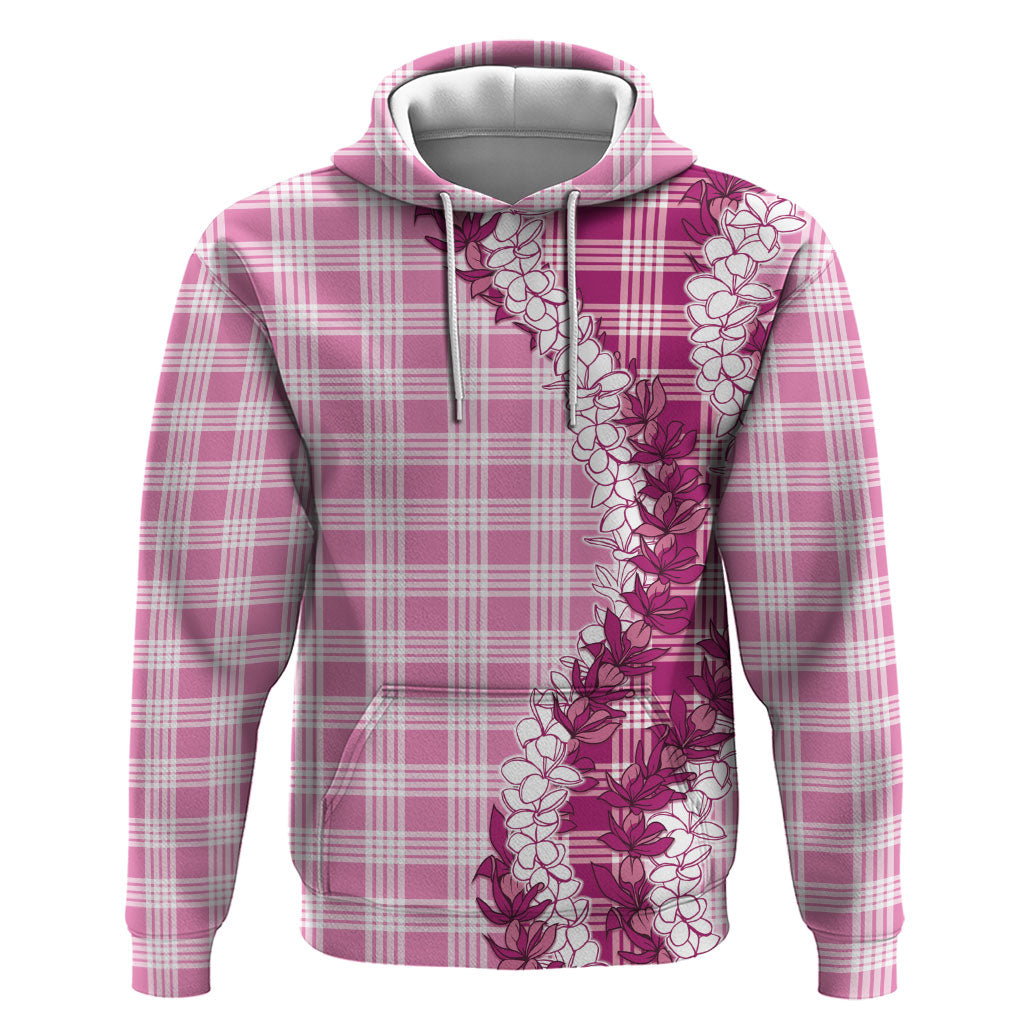 Pink Hawaii Palaka Hoodie Hawaiian Honohono Lei