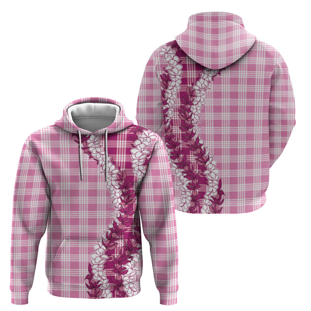 Pink Hawaii Palaka Hoodie Hawaiian Honohono Lei