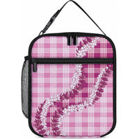 Pink Hawaii Palaka Lunch Bag Hawaiian Honohono Lei LT05 10.2 × 8.3 × 4.3 inch Pink - Polynesian Pride