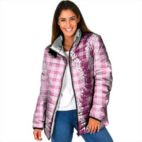 Pink Hawaii Palaka Padded Jacket Hawaiian Honohono Lei
