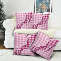 Pink Hawaii Palaka Pillow Cover Hawaiian Honohono Lei