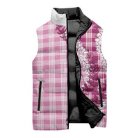 Pink Hawaii Palaka Sleeveless Puffer Jacket Hawaiian Honohono Lei LT05 - Polynesian Pride