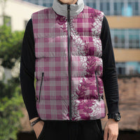 Pink Hawaii Palaka Sleeveless Puffer Jacket Hawaiian Honohono Lei LT05 - Polynesian Pride