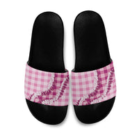 Pink Hawaii Palaka Slide Sandals Hawaiian Honohono Lei