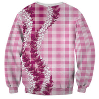 Pink Hawaii Palaka Sweatshirt Hawaiian Honohono Lei